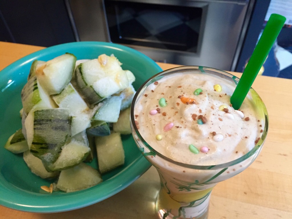 zucchini vanilla salted caramel milkshake